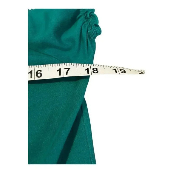 INC international concepts petite‎ medium green blouse with white embroidery - Picture 5 of 6